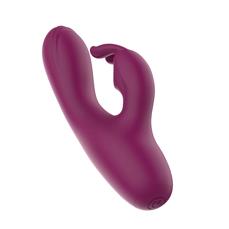 Massageador íntimo A0158 de dois motores visto de frente, corpo compacto em silicone