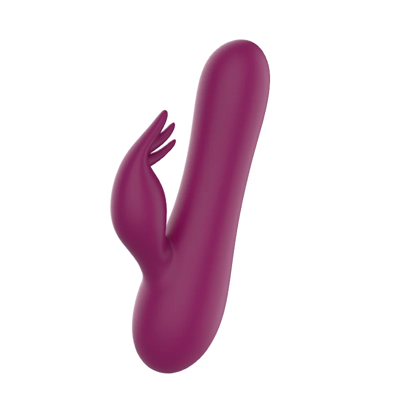 Vibrador rabbit de dois motores da linha Slow Lua visto de perfil