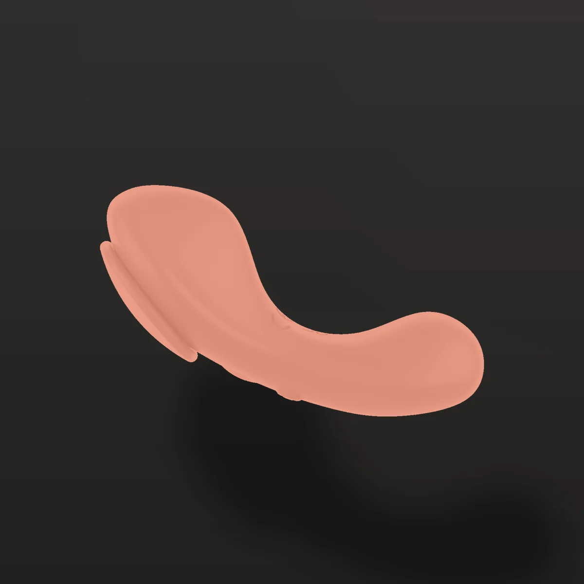 Vibrador vestível clitoriano LZ086 de perfil em S em vista frontal