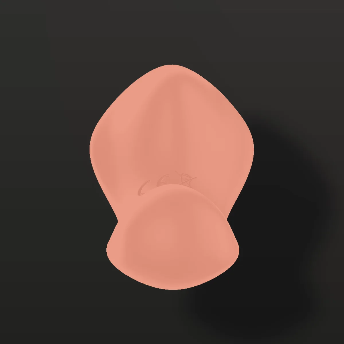 Curva do perfil em S do vibrador vestível LZ086 em ângulo lateral