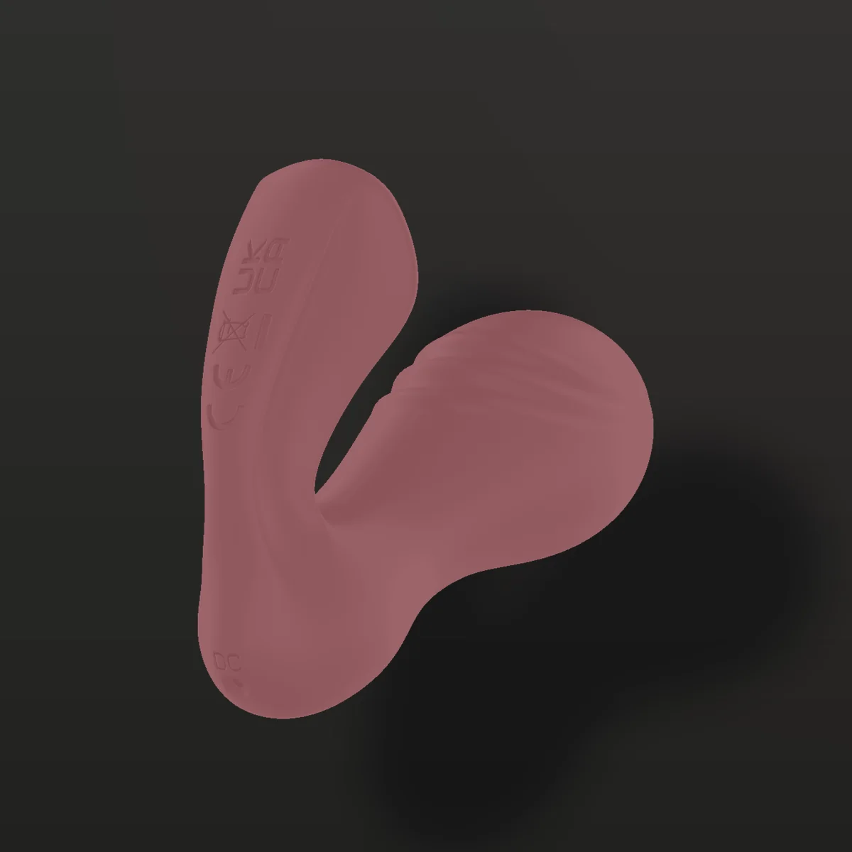 Vibrador rabbit mini de dupla estimulação LZ110 em vista frontal